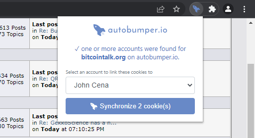 Example 1 of  the cookie synchronizer plugin